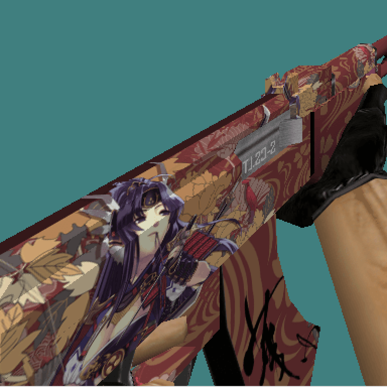 CS 1.6 skins AK47 Purple Samurai by Grizlis